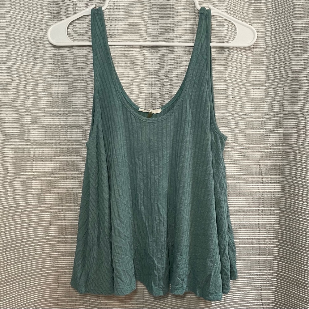 Green cotton tank top
